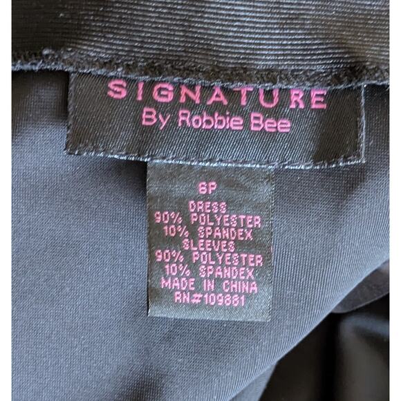 VTG 90s Robbie Bee Maxi Dress Gown 8P Black Velvet Sparkle Sheer Lace Event - Picture 9 of 10